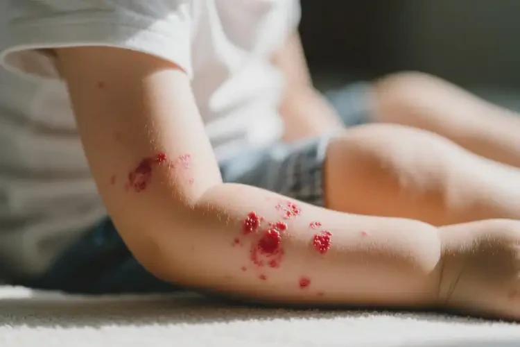 小儿手臂上起湿疹不管它会自己自愈吗(图2)