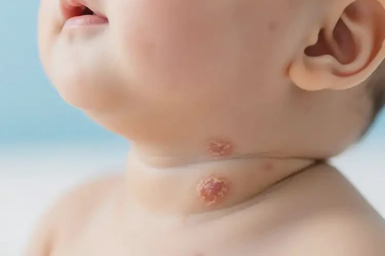 嬰兒脖子上偶爾起濕疹可以徹底自愈嗎(圖2)