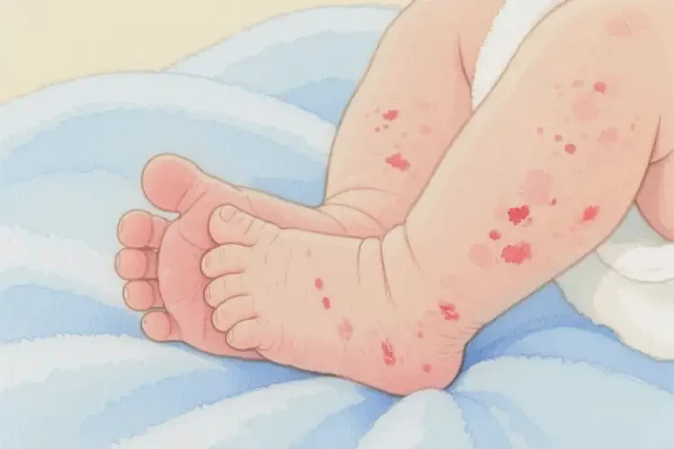 新生兒腳上經(jīng)常長濕疹能徹底自愈嗎(圖3)
