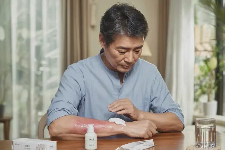 男性手臂上起濕疹不管它會自己痊愈嗎(圖1)
