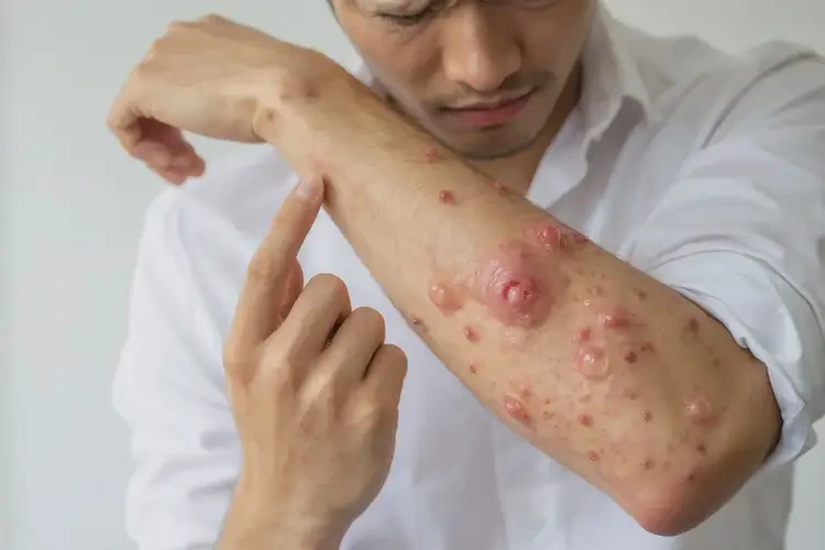 青年人手臂上經(jīng)常起濕疹不管它會自己痊愈嗎(圖4)