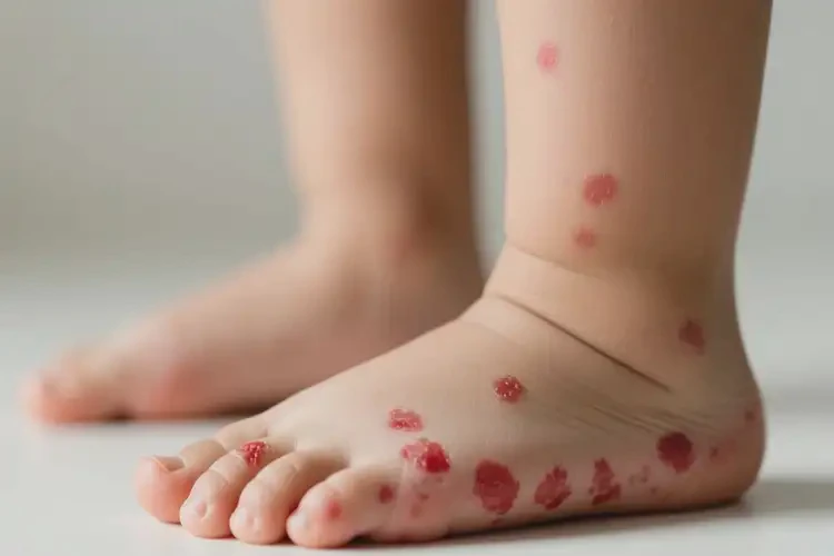 孩子腳上長濕疹不管它會(huì)自己痊愈嗎(圖4)