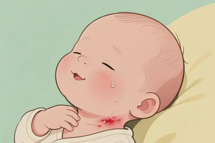 新生兒脖子經(jīng)常起濕疹不管它會(huì)自己好嗎(圖2)