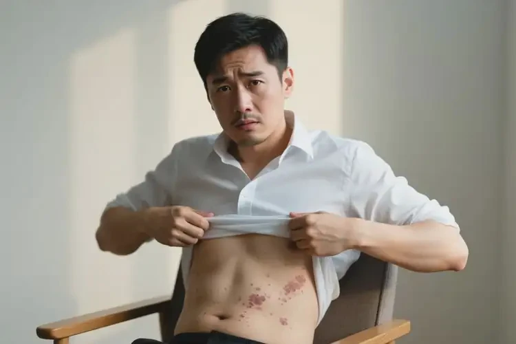 男性肚子長(zhǎng)濕疹不管它會(huì)自己自愈嗎(圖2)