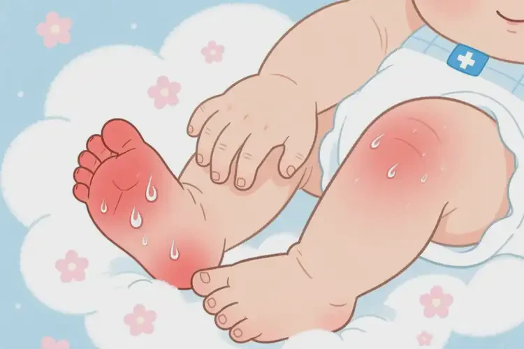 新生兒四肢長(zhǎng)濕疹不管它會(huì)自己自愈嗎(圖1)