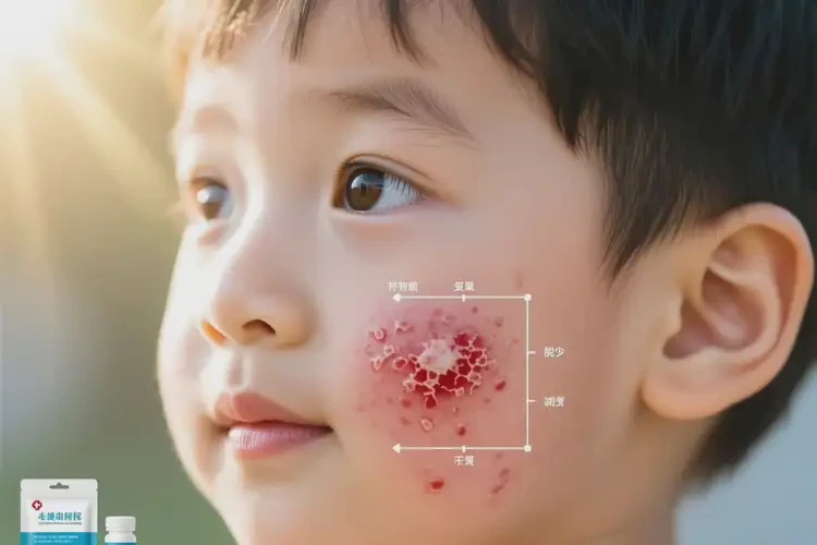 兒童面部出現(xiàn)濕疹不管它會(huì)自己好嗎(圖2)