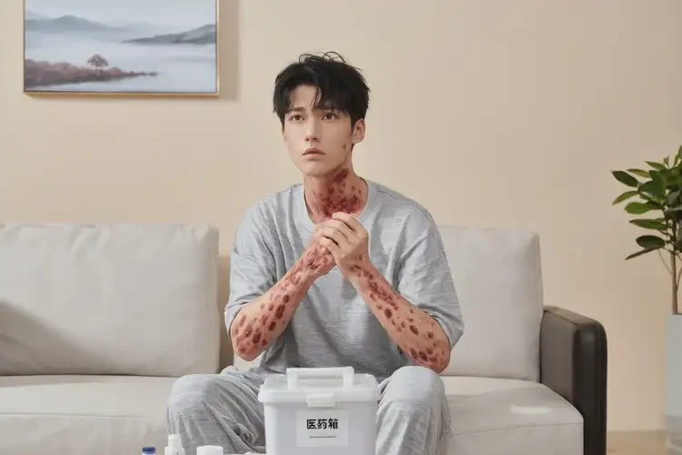 男生全身經(jīng)常起濕疹不管它會自己好嗎(圖1)