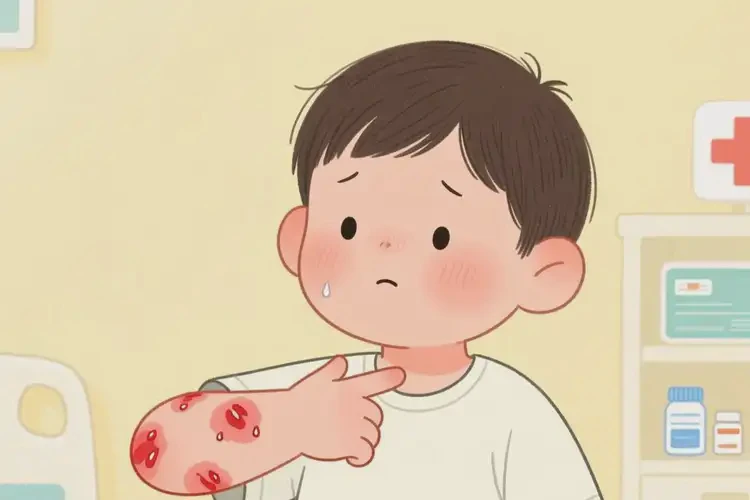 孩子手臂上偶爾起濕疹不管它會自己好嗎(圖3)