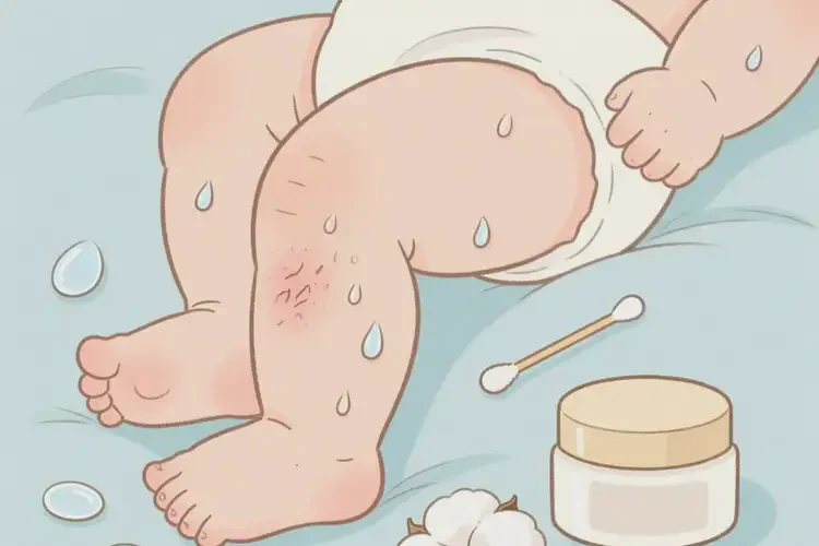 宝宝大腿容易长湿疹能靠自己自愈吗(图4)