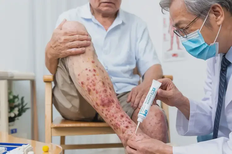 老人小腿上有濕疹不管它會自己自愈嗎(圖3)