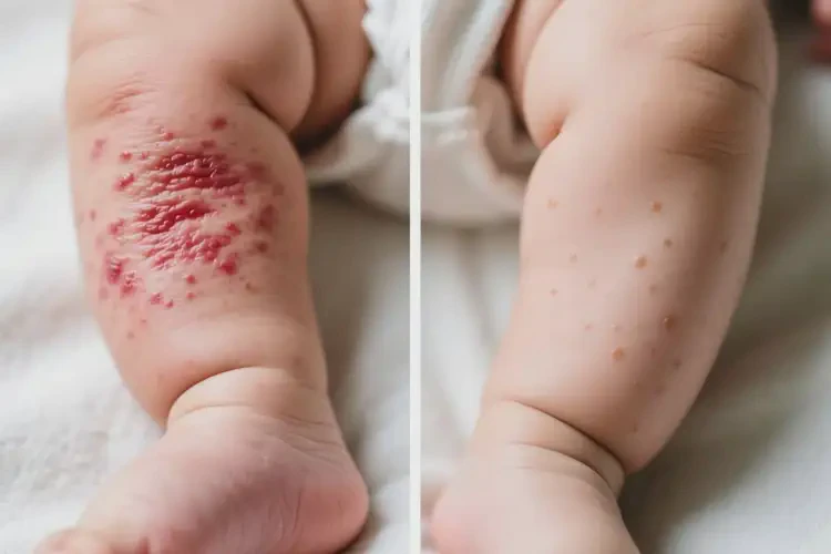 婴儿小腿出湿疹能够彻底治愈吗(图1)