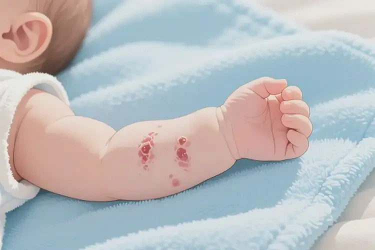 嬰幼兒手臂上出濕疹不管它會(huì)自己好嗎(圖2)