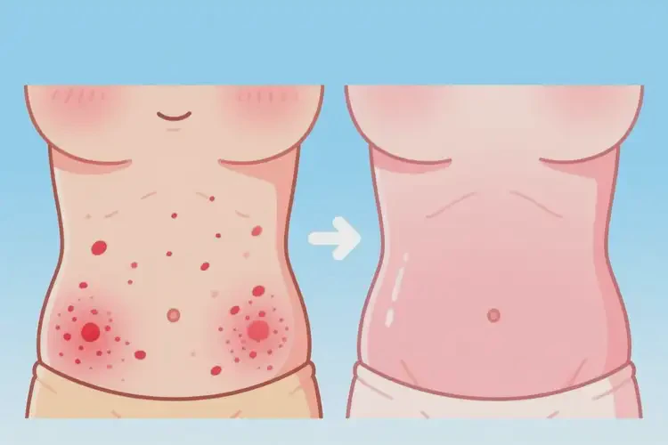 少儿肚子上出现湿疹能够彻底治愈吗(图4)