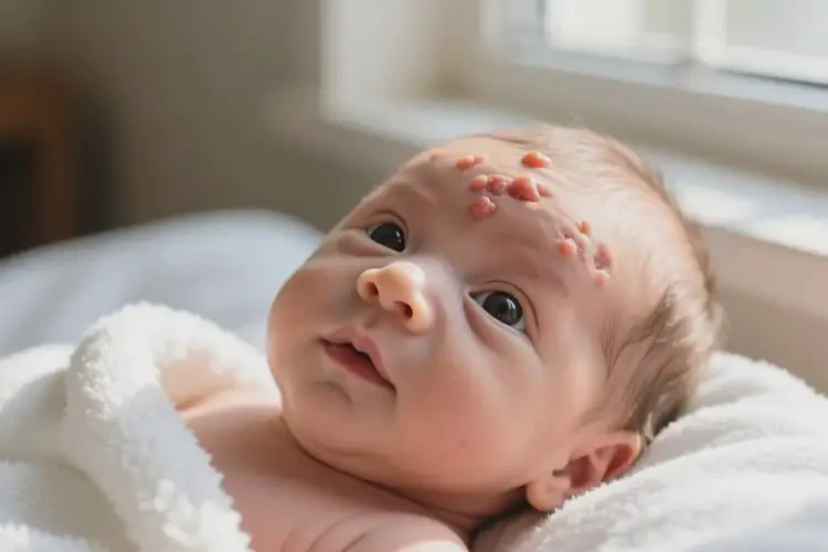 新生儿身上经常起湿疹不管它会自己好吗(图2)