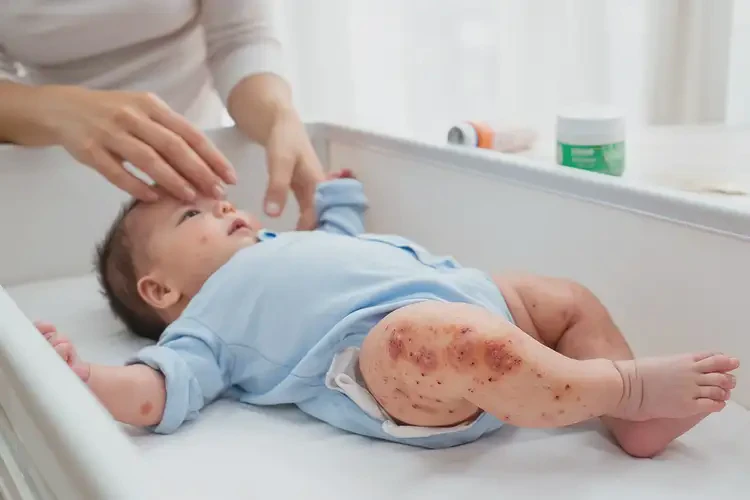 寶寶四肢出濕疹不管它會(huì)自己好嗎(圖4)