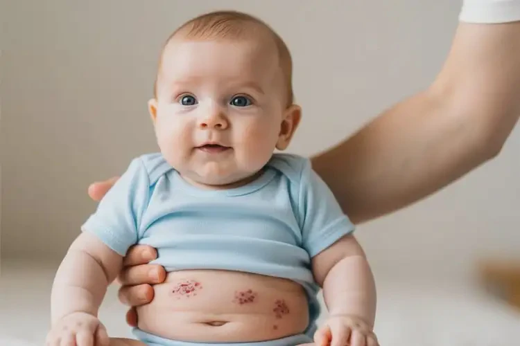 嬰兒肚子上容易長(zhǎng)濕疹不管它會(huì)自己痊愈嗎(圖1)