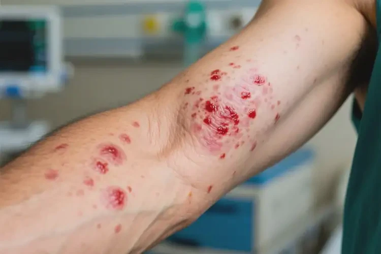 男人手臂出現(xiàn)濕疹不管它會自己痊愈嗎(圖4)