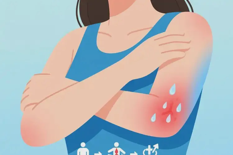 女人手臂起濕疹不管它會(huì)自己痊愈嗎(圖1)