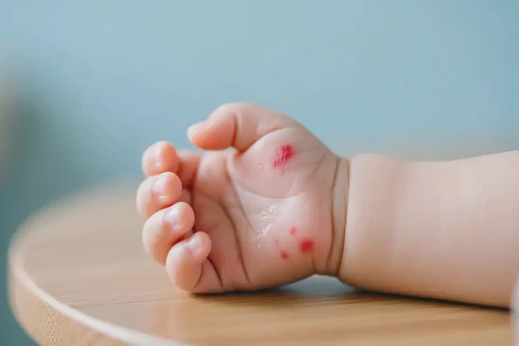 婴儿手上起湿疹不管它会自己自愈吗(图1)