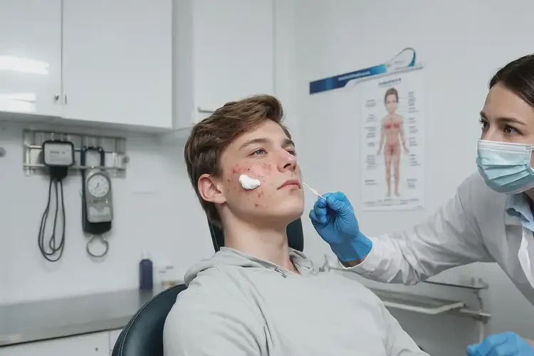 青年人面部出濕疹能夠徹底治愈嗎(圖3)