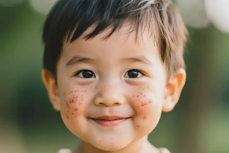 小孩臉上起濕疹能徹底自愈嗎(圖1)