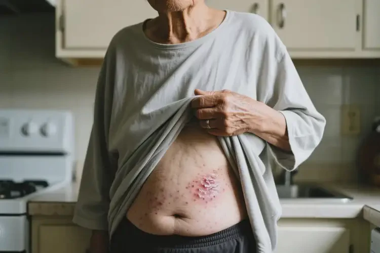 老年人肚子出現(xiàn)濕疹不管它會自己好嗎(圖2)