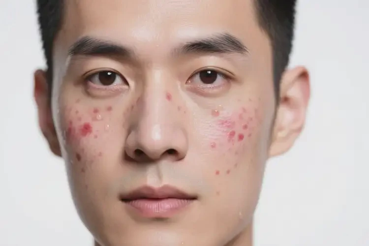 男生臉上容易起濕疹不管它會自己自愈嗎(圖1)