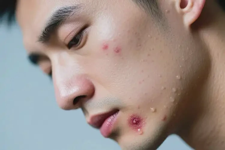 男性面部偶爾起濕疹不管它會(huì)自己好嗎(圖2)