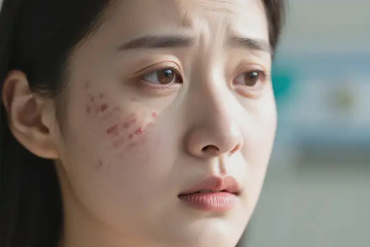 女人面部容易長濕疹不管它會自己痊愈嗎(圖4)
