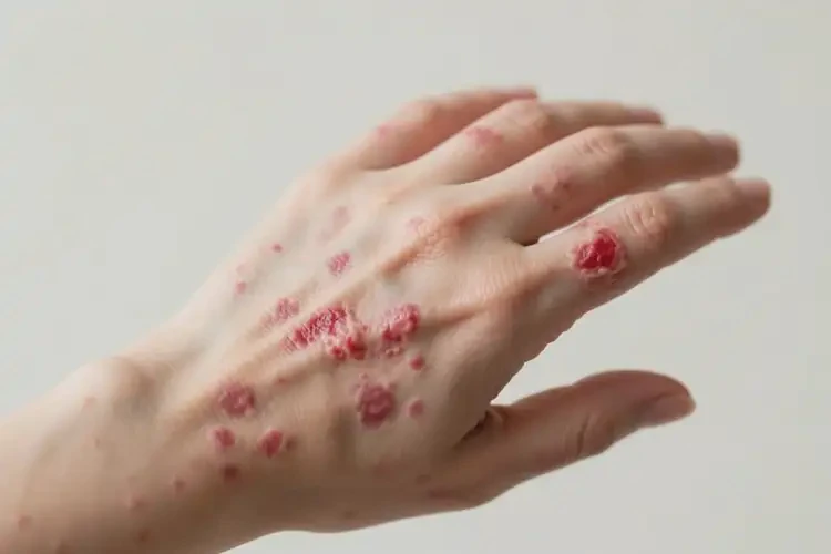 女人手上出現(xiàn)濕疹不管它會(huì)自己好嗎(圖4)