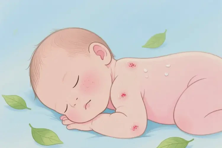 新生兒脖子容易長濕疹不管它會自己痊愈嗎(圖4)