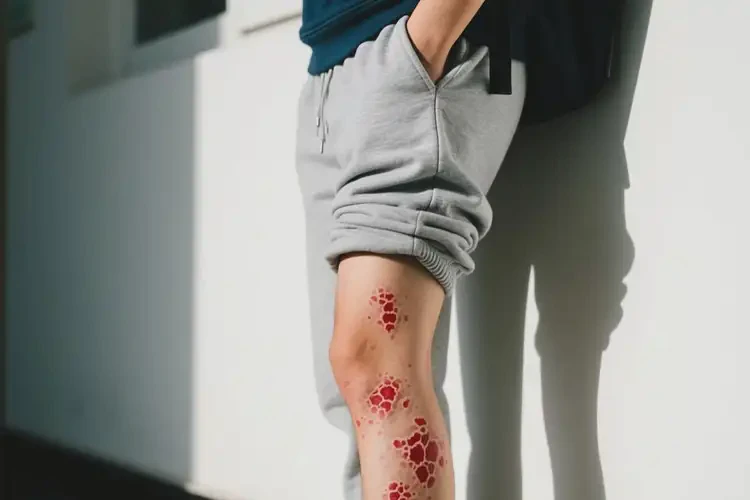 大學生大腿出現(xiàn)濕疹不管它會自己自愈嗎(圖1)