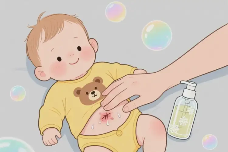 寶寶肚子長濕疹不管它會自己痊愈嗎(圖1)