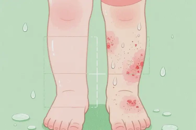 兒童小腿容易起濕疹不管它會(huì)自己痊愈嗎(圖1)