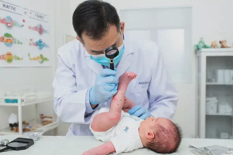 新生兒大腿偶爾起濕疹不管它會(huì)自己好嗎(圖1)