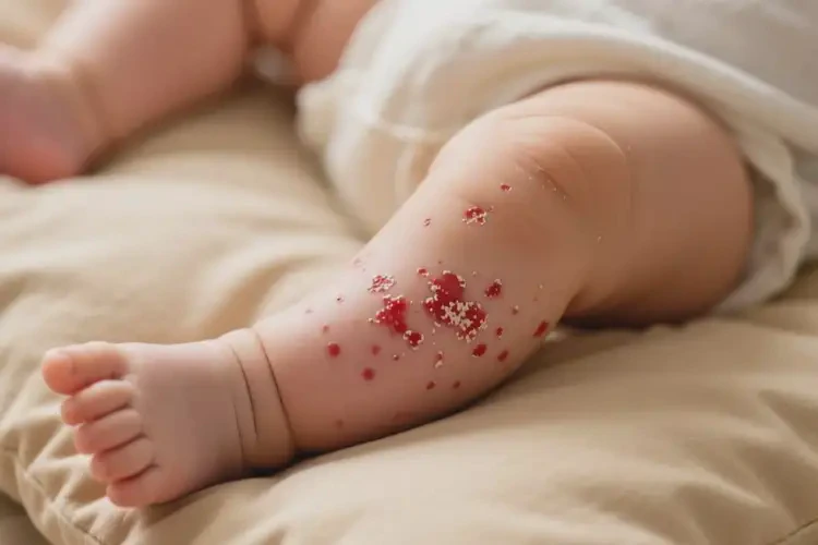 嬰兒小腿上有濕疹不管它會(huì)自己自愈嗎(圖3)