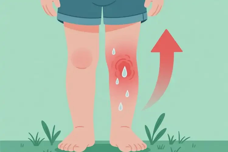 小兒大腿上有濕疹可以徹底自愈嗎(圖1)