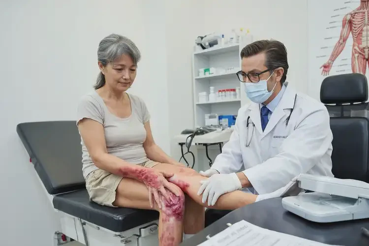 女生小腿出現(xiàn)濕疹能靠自己自愈嗎(圖1)