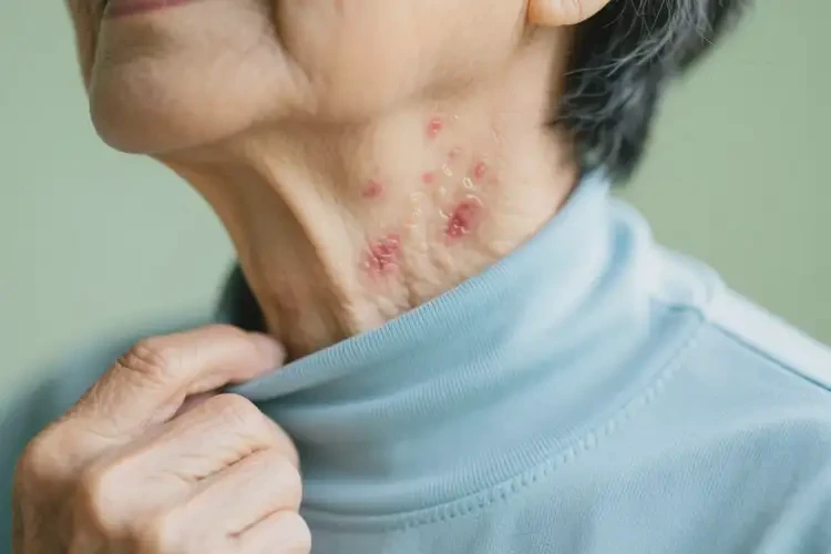 老年人脖子有濕疹能徹底自愈嗎(圖1)