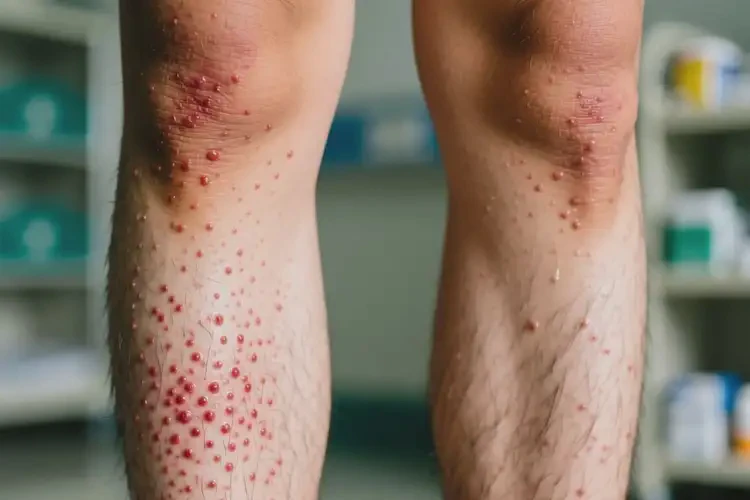 男生小腿起濕疹可以徹底自愈嗎(圖3)