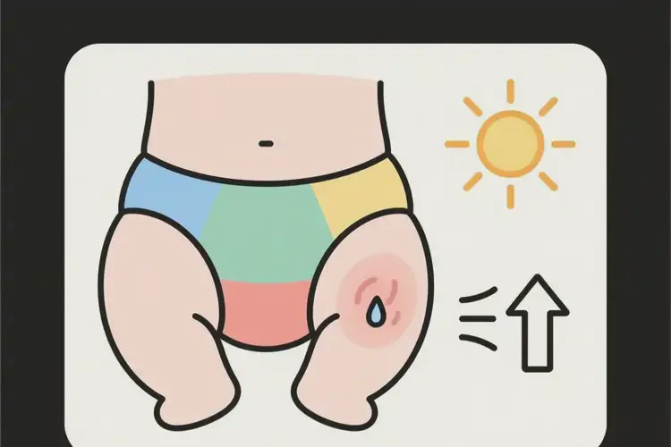 孩子屁股容易長濕疹可以徹底自愈嗎(圖1)