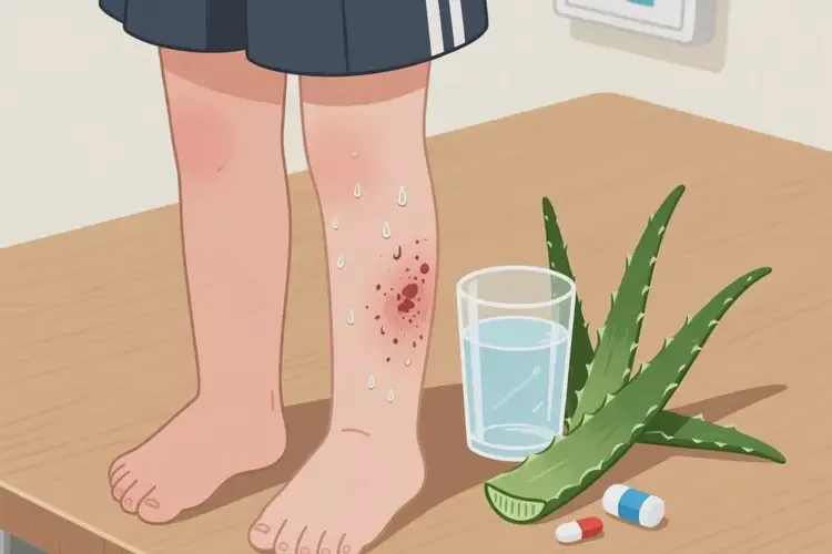 中學(xué)生小腿長(zhǎng)濕疹能不能徹底自愈(圖1)