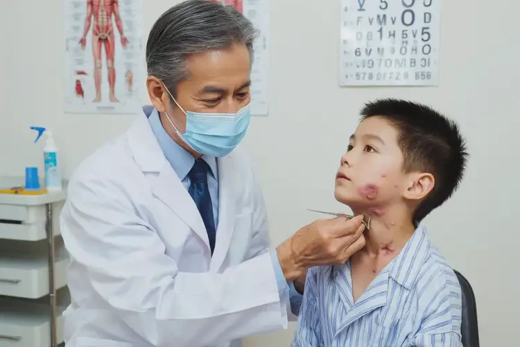 兒童脖子偶爾長濕疹不管它會自己好嗎(圖3)