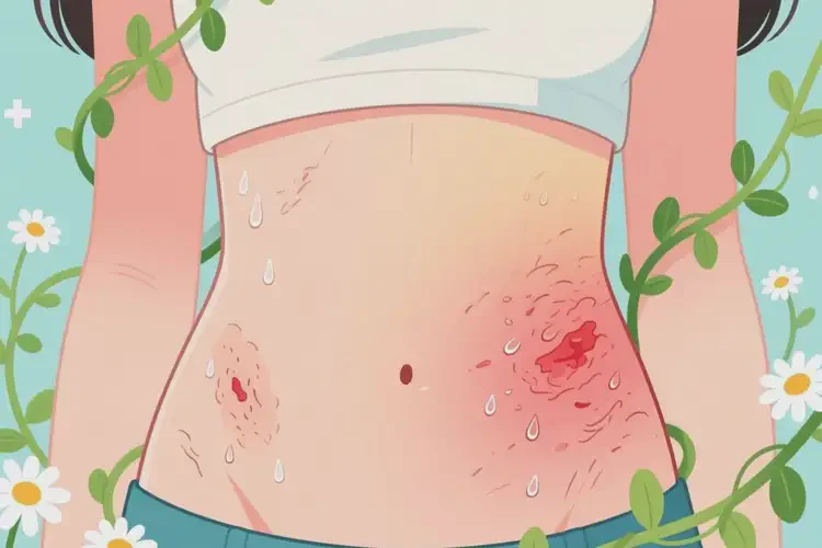 女生肚子起湿疹能靠自己自愈吗(图1)