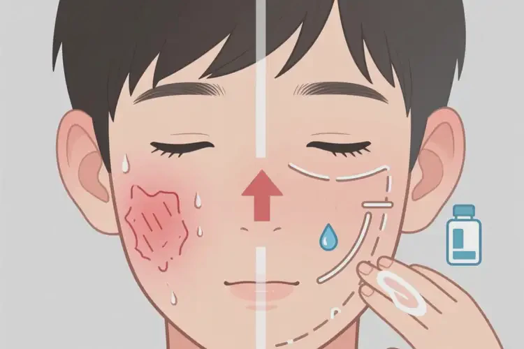 青少年面部起濕疹能夠徹底治愈嗎(圖1)