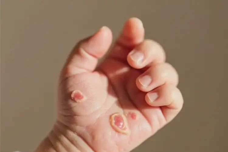 新生兒四肢出現(xiàn)濕疹不管它會自己痊愈嗎(圖2)