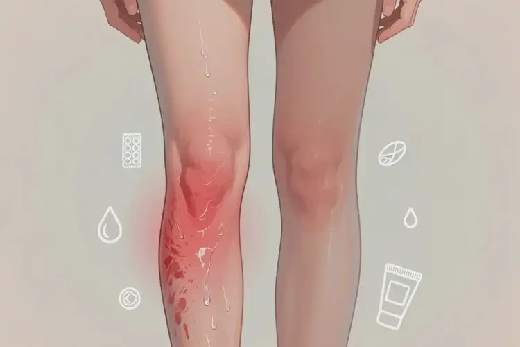 女人小腿上容易長濕疹不管它會自己好嗎(圖1)