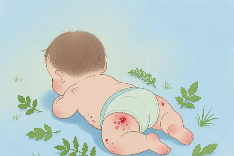 幼兒屁股上出濕疹不管它會(huì)自己好嗎(圖1)