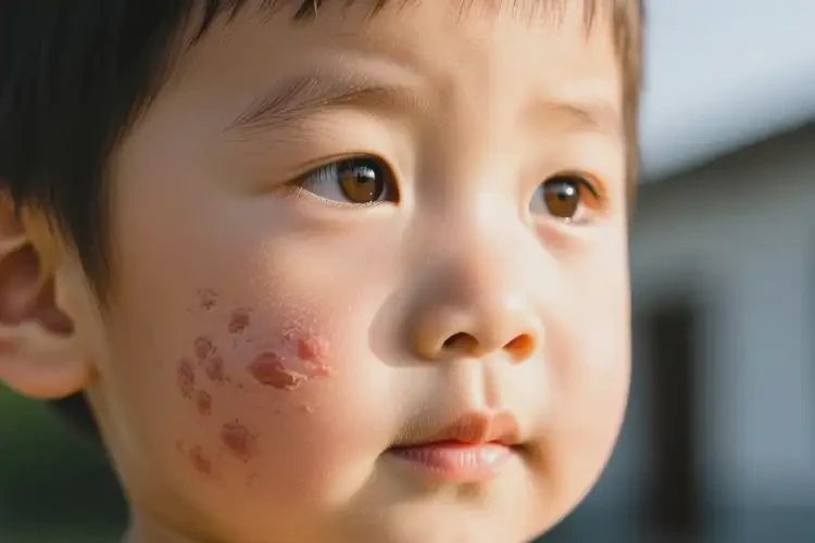 小孩臉上起濕疹能徹底自愈嗎(圖2)