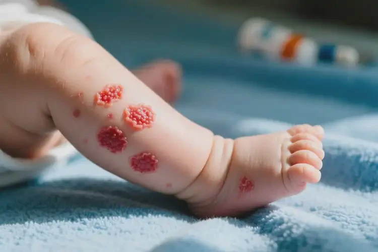 嬰兒小腿上有濕疹不管它會(huì)自己自愈嗎(圖2)